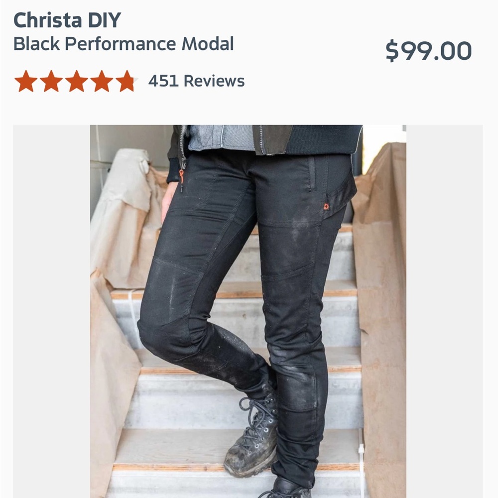 DOVETAIL Workwear Christa Pant 6/8 Womens